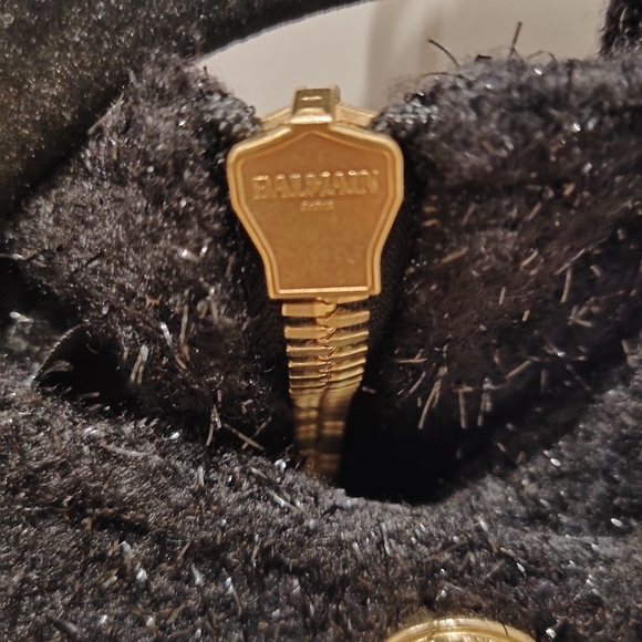 NWT Balmain Women's Black Feather Hem Tweed Dress 38 Retail $3800 - Picture 9 of 11